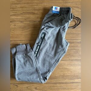NWT: Men’s Gray Russell Athletic Charcoal Joggers With Zippered Pocket